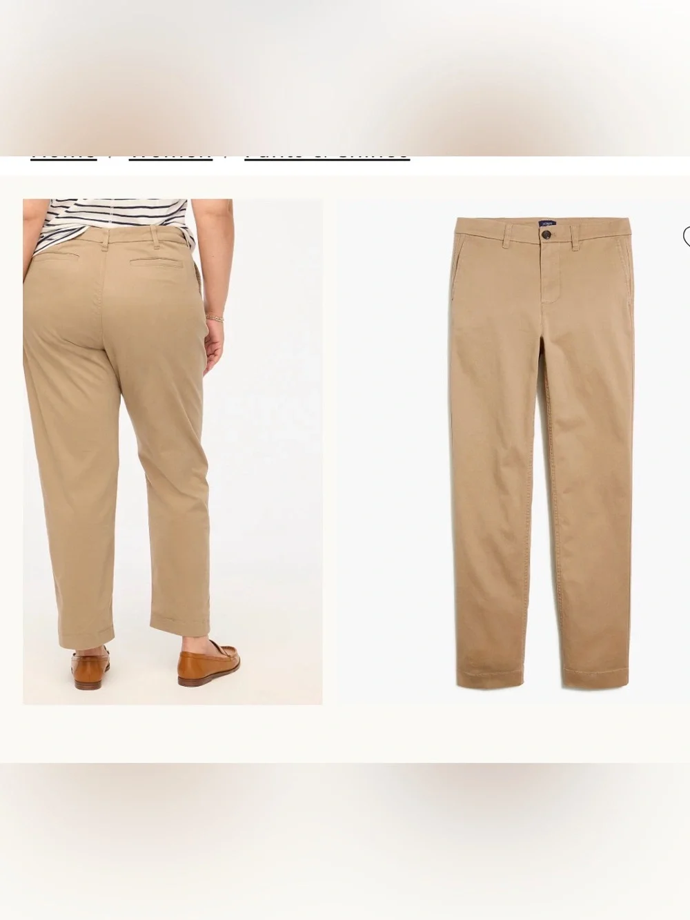 J.CREW High-rise girlfriend chino pant Size 6 NWOT